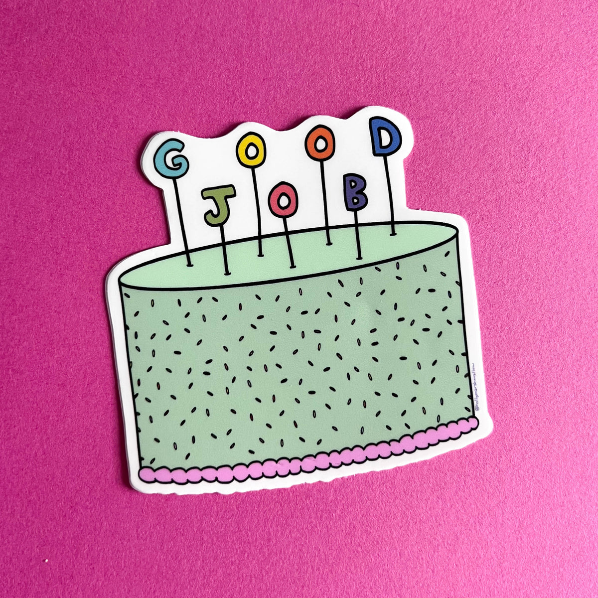 Good Job Cake Sticker