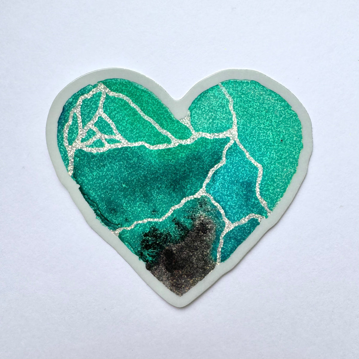 Glitter Heart Sticker - Good Days