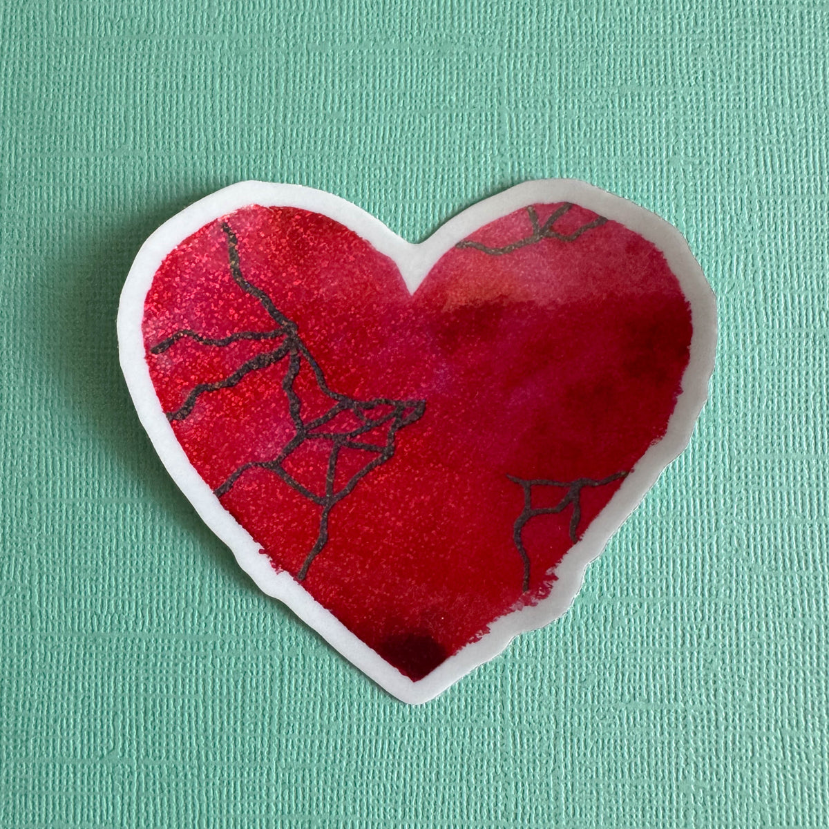 Glitter Heart Sticker - Heart Wants What It Wants