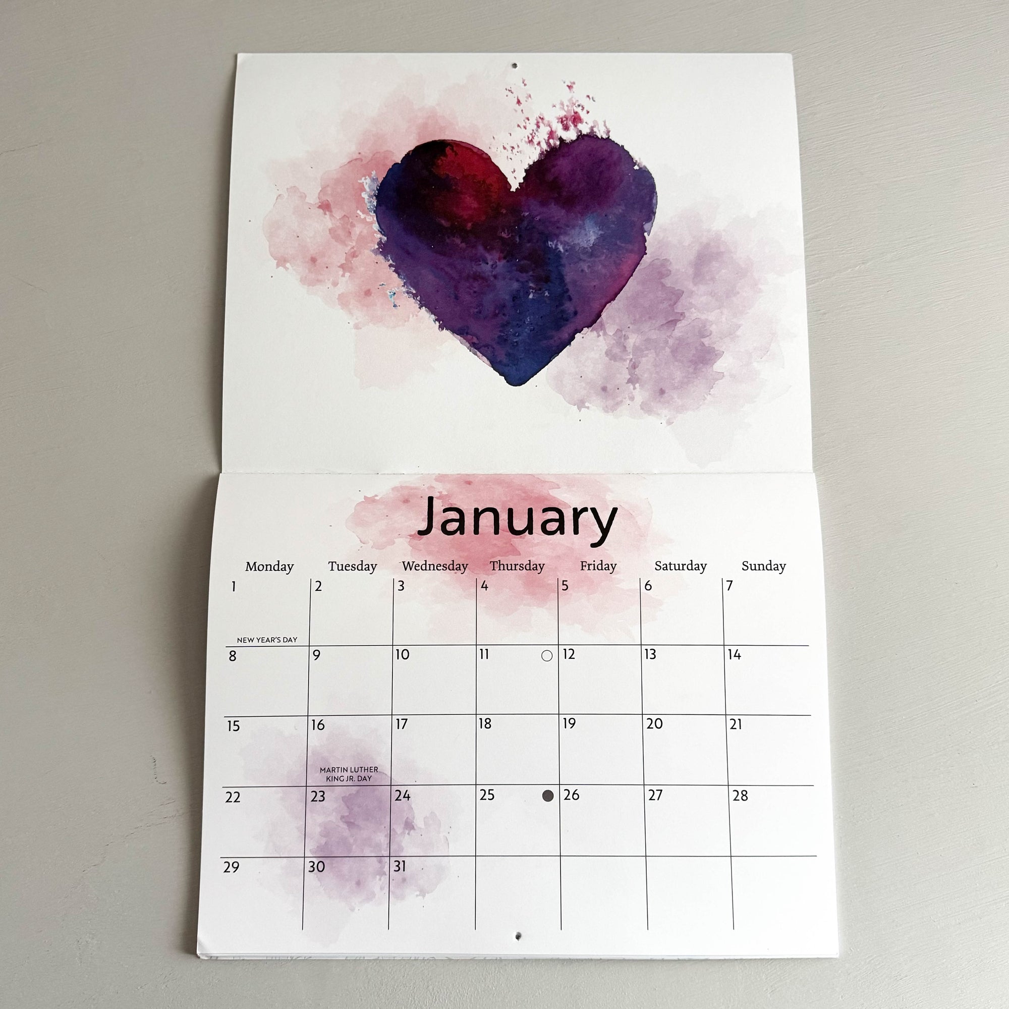 Heartfelt Hues Calendar