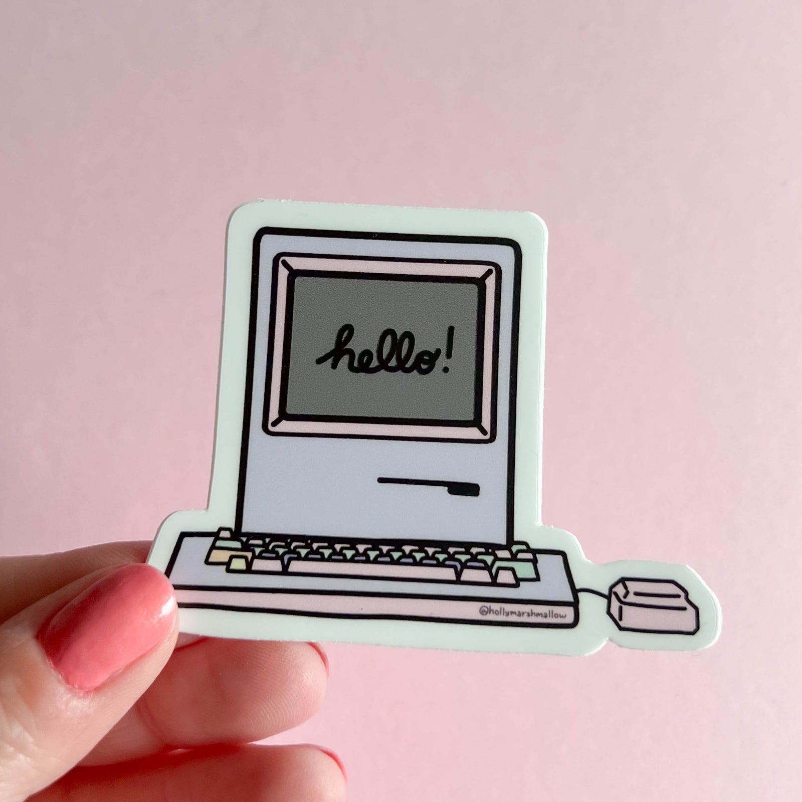 Hello Compy Sticker