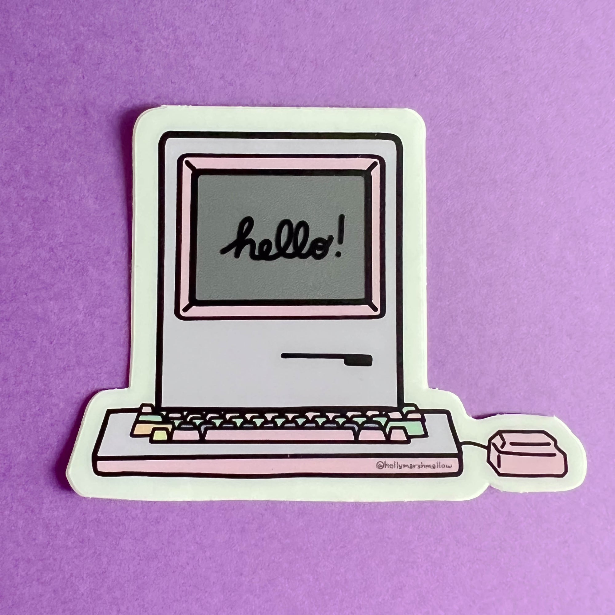 Hello Compy Sticker