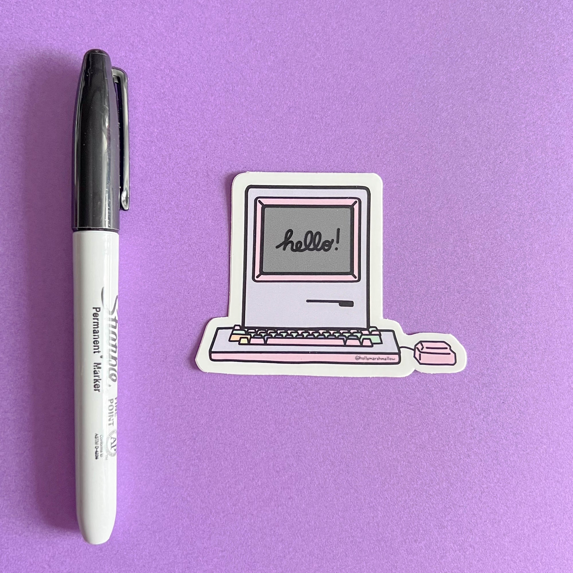 Hello Compy Sticker