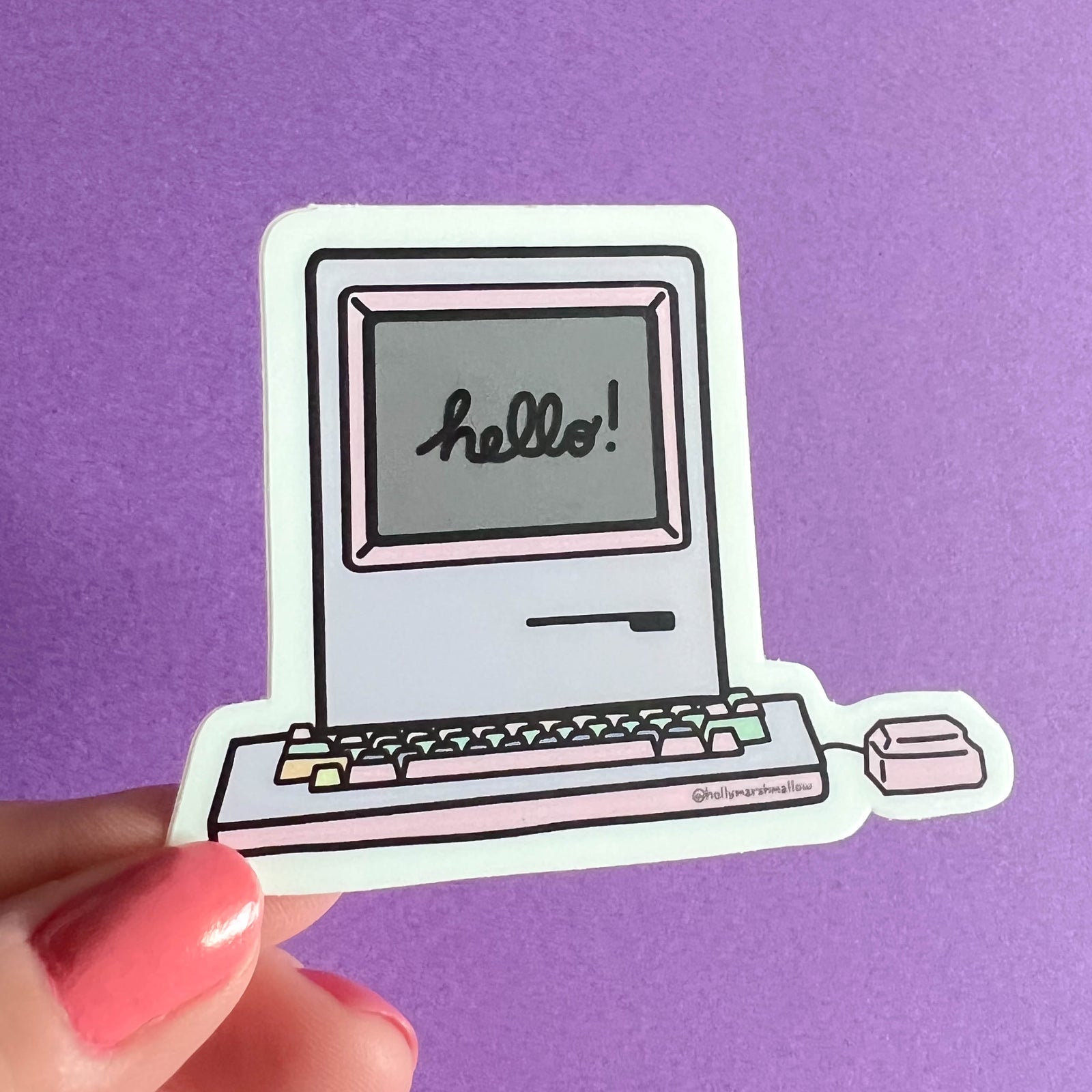 Hello Compy Sticker