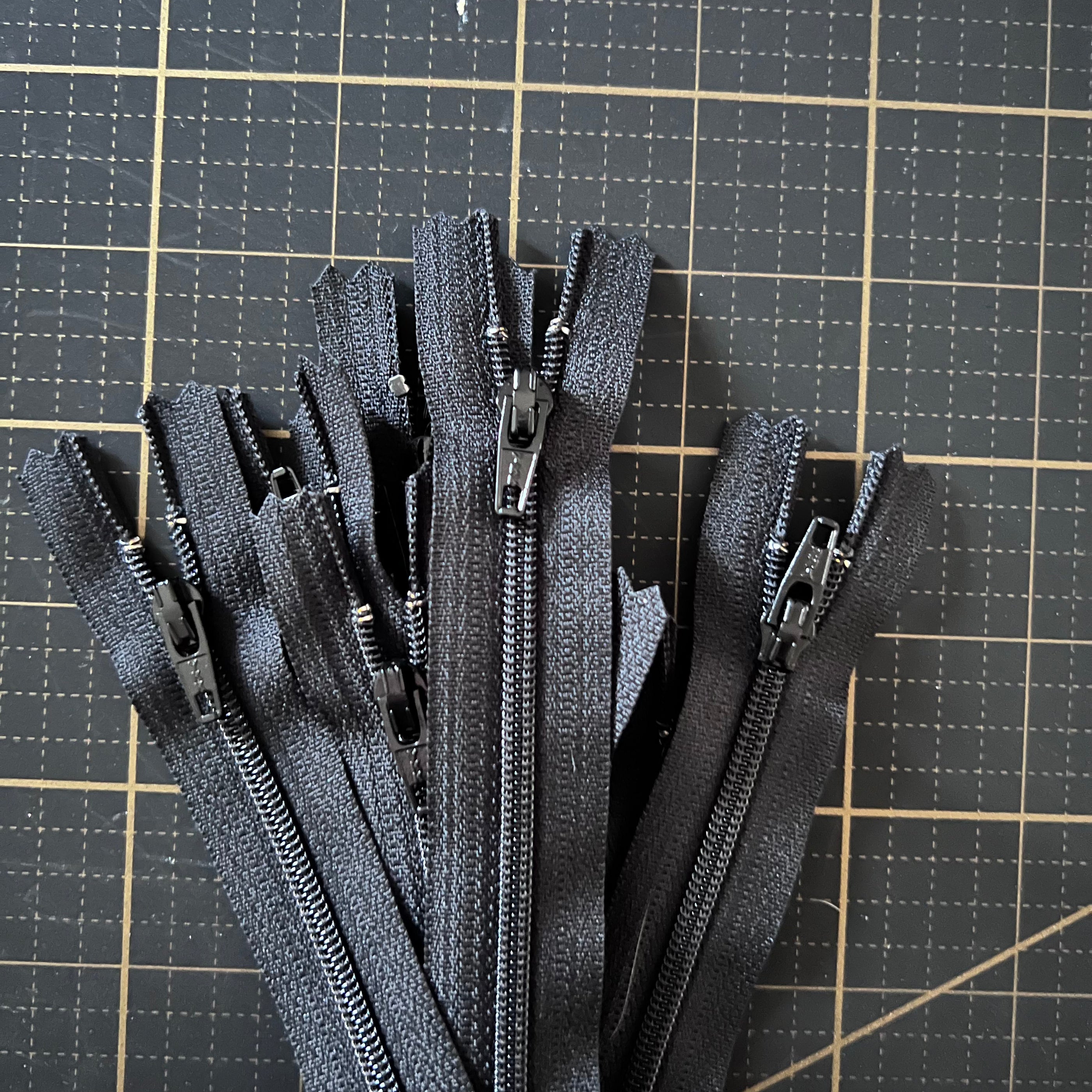 YKK 9" zippers- Black 10-zipper bundle