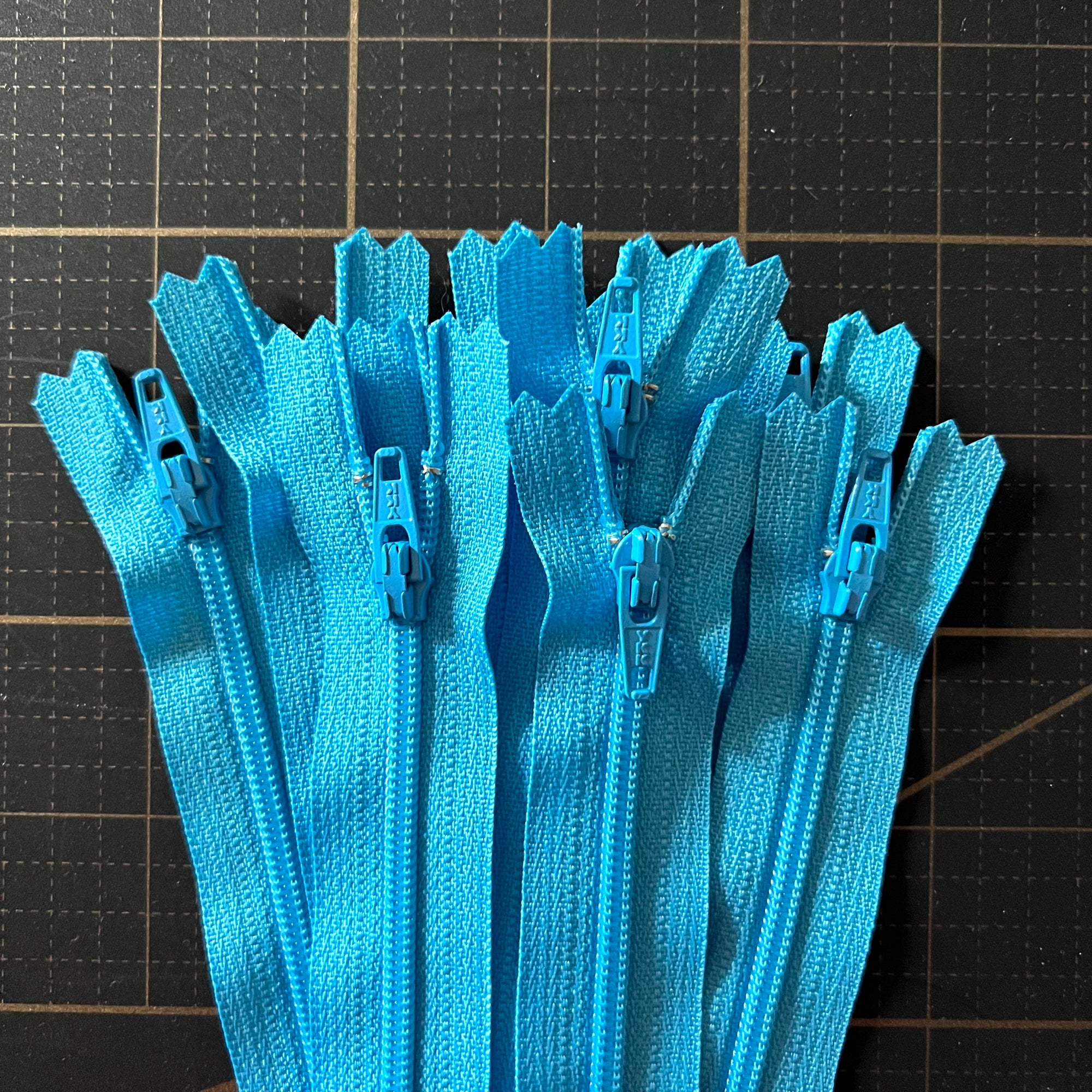 YKK 7" zippers- Blue 10-zipper bundle