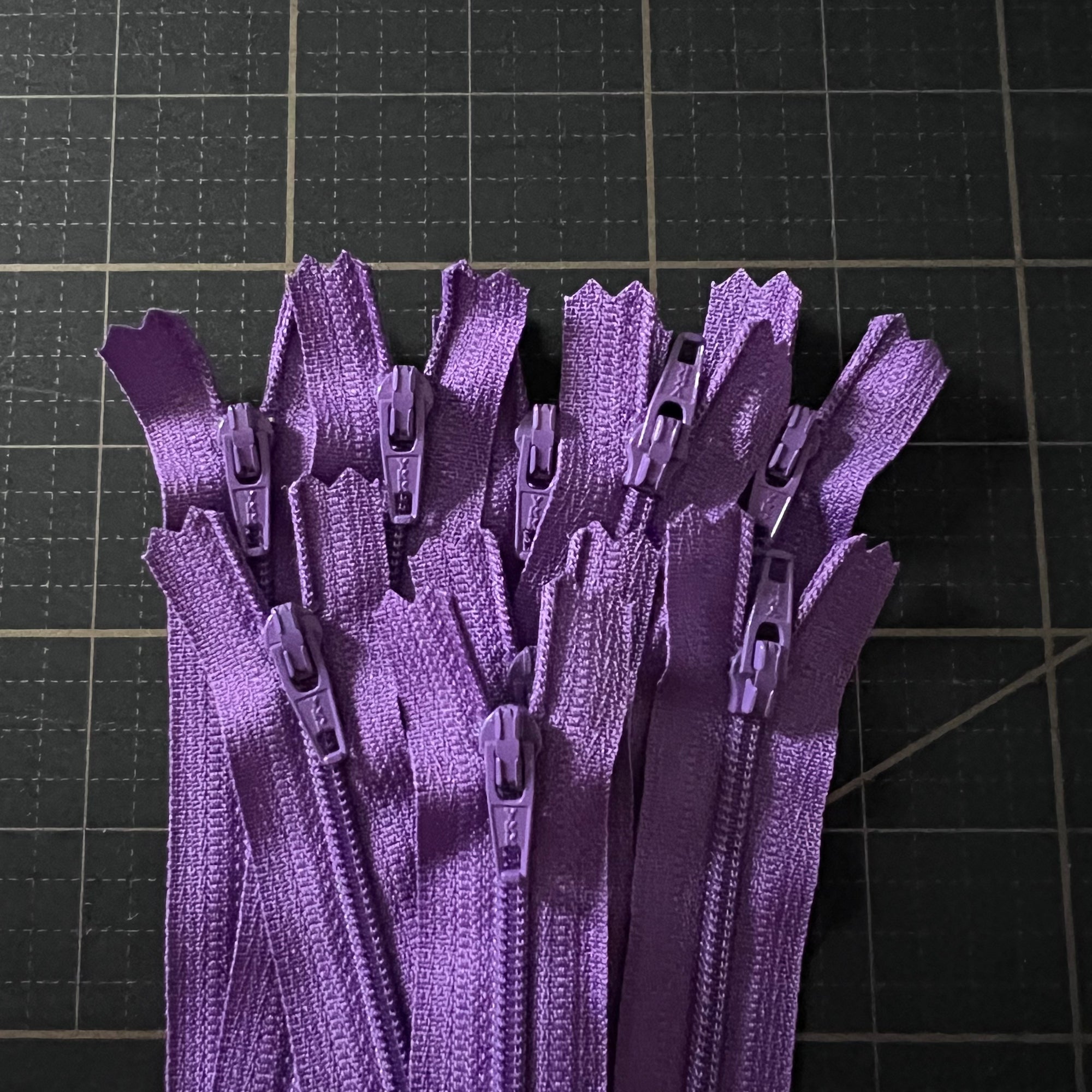 YKK 7" zippers-  019/Purple 10-zipper bundle