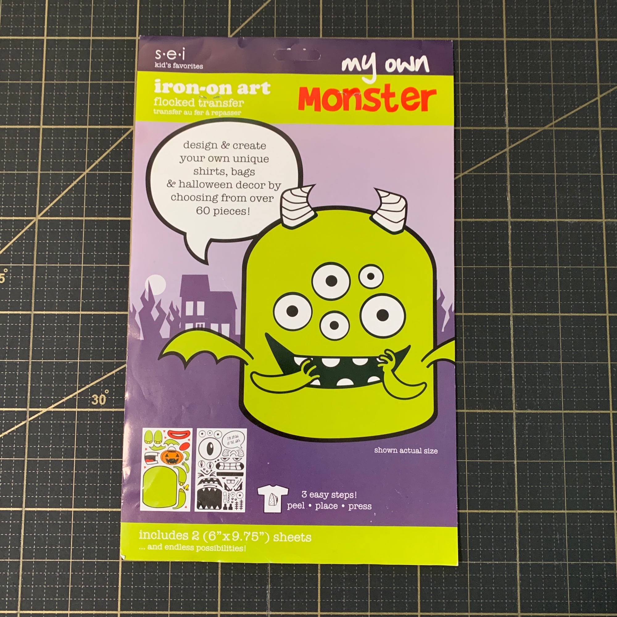 My Own Monster Iron on Transfer Kit - Green Halloween