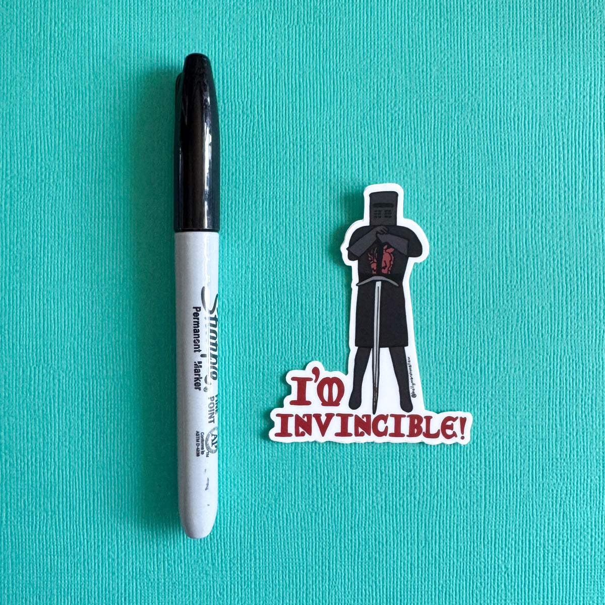 I'm Invincible! Black Knight Sticker