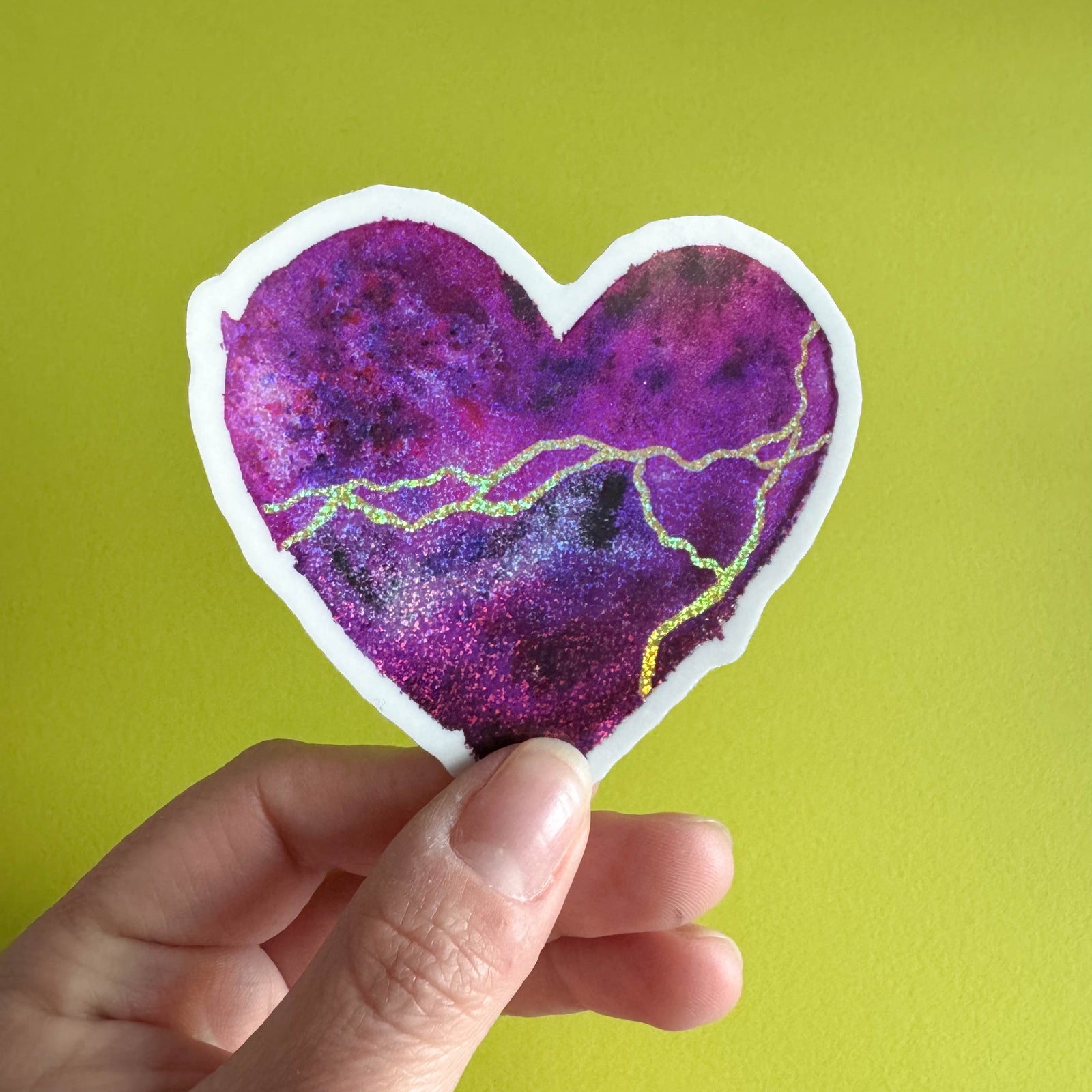 Glitter Heart Sticker - Love Is All We Share