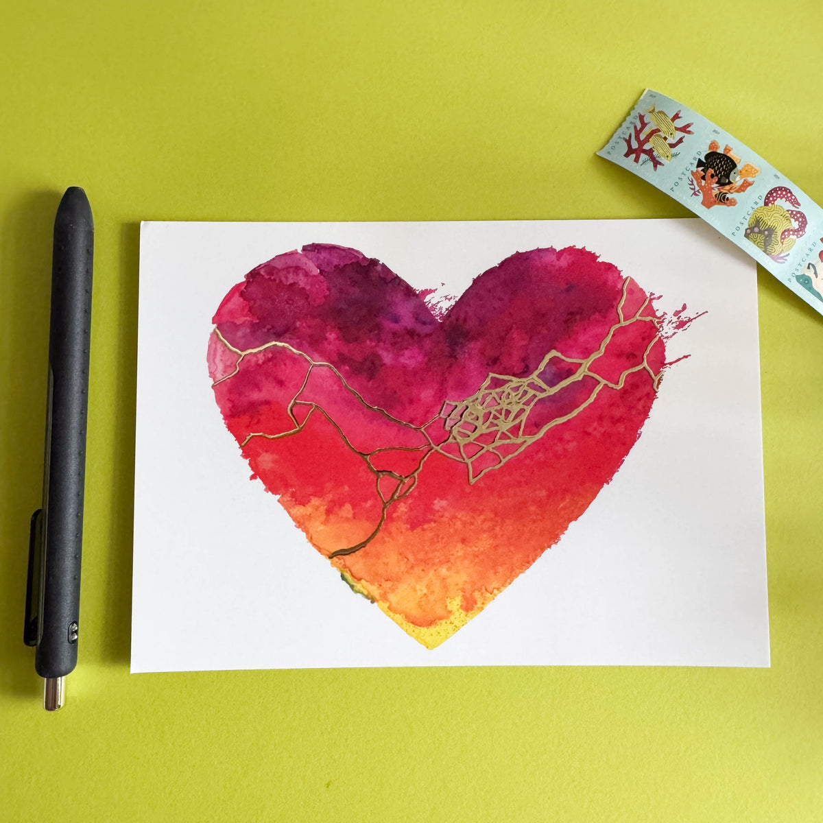 Bougie Foil Postcard