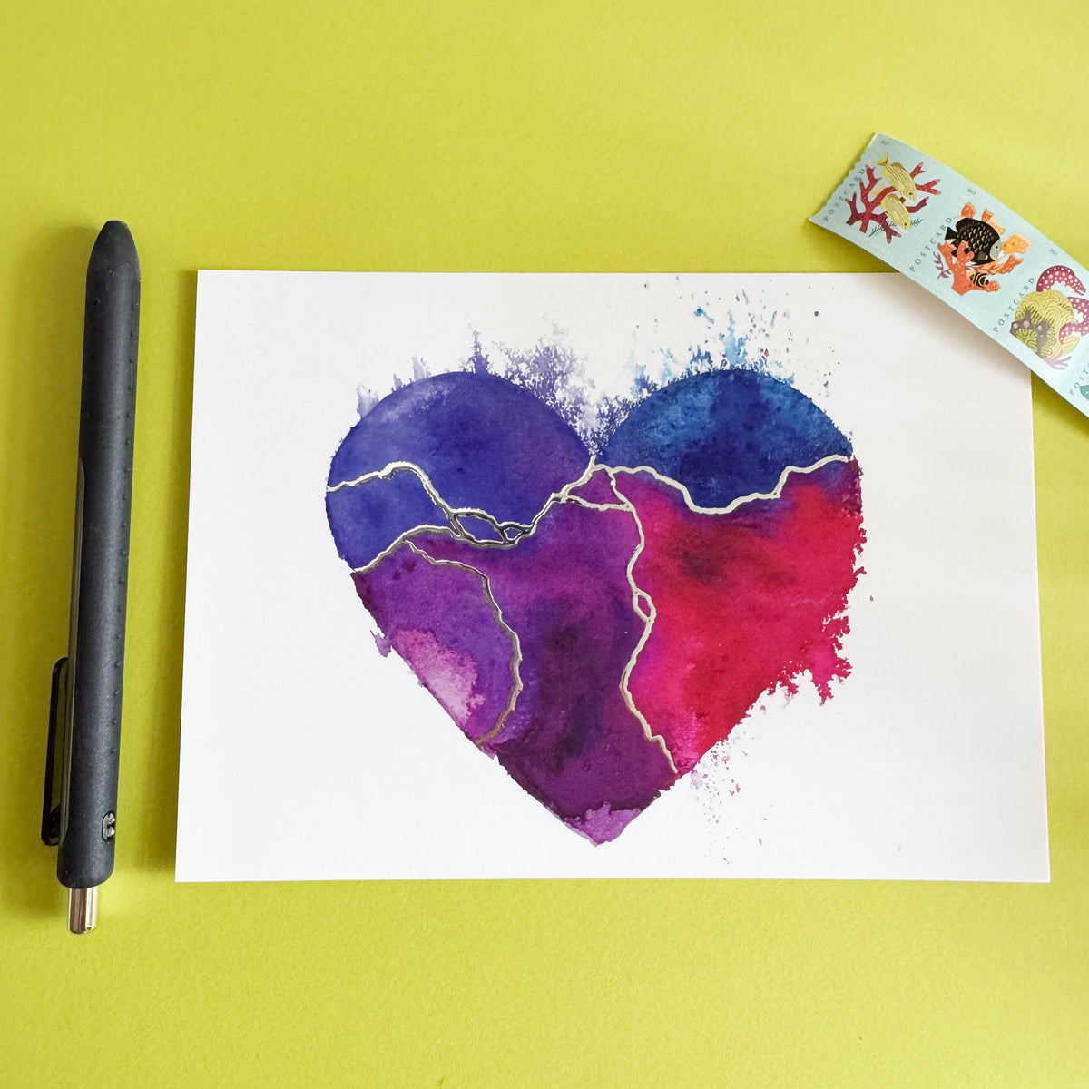 Bougie Foil Postcard