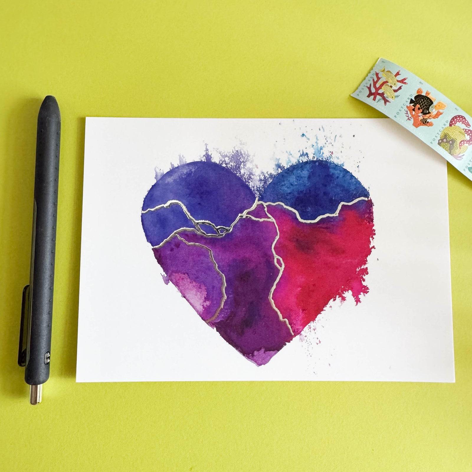 Bougie Foil Postcard