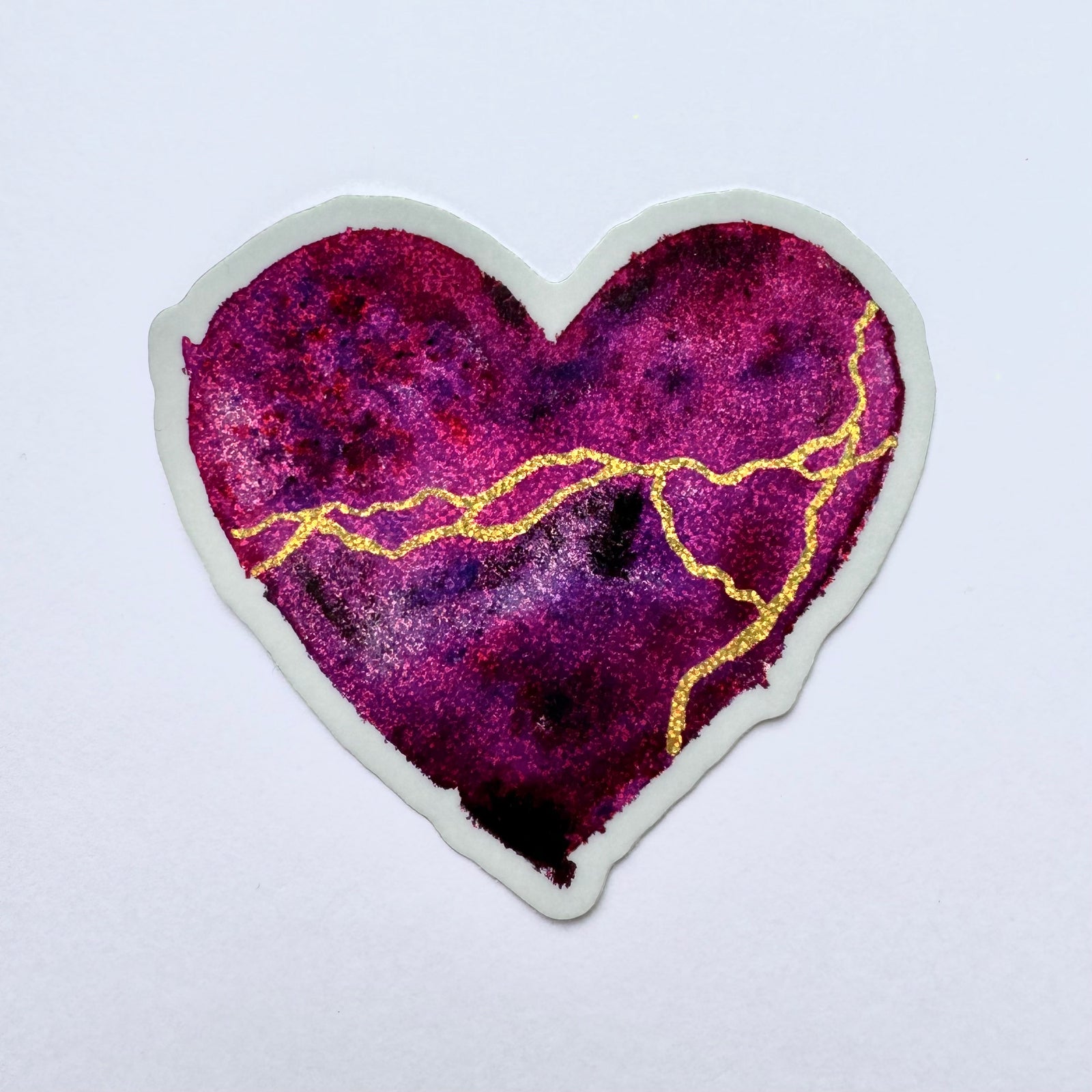 Glitter Heart Sticker - Love Is All We Share