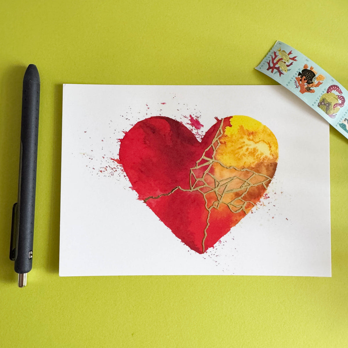 Bougie Foil Postcard