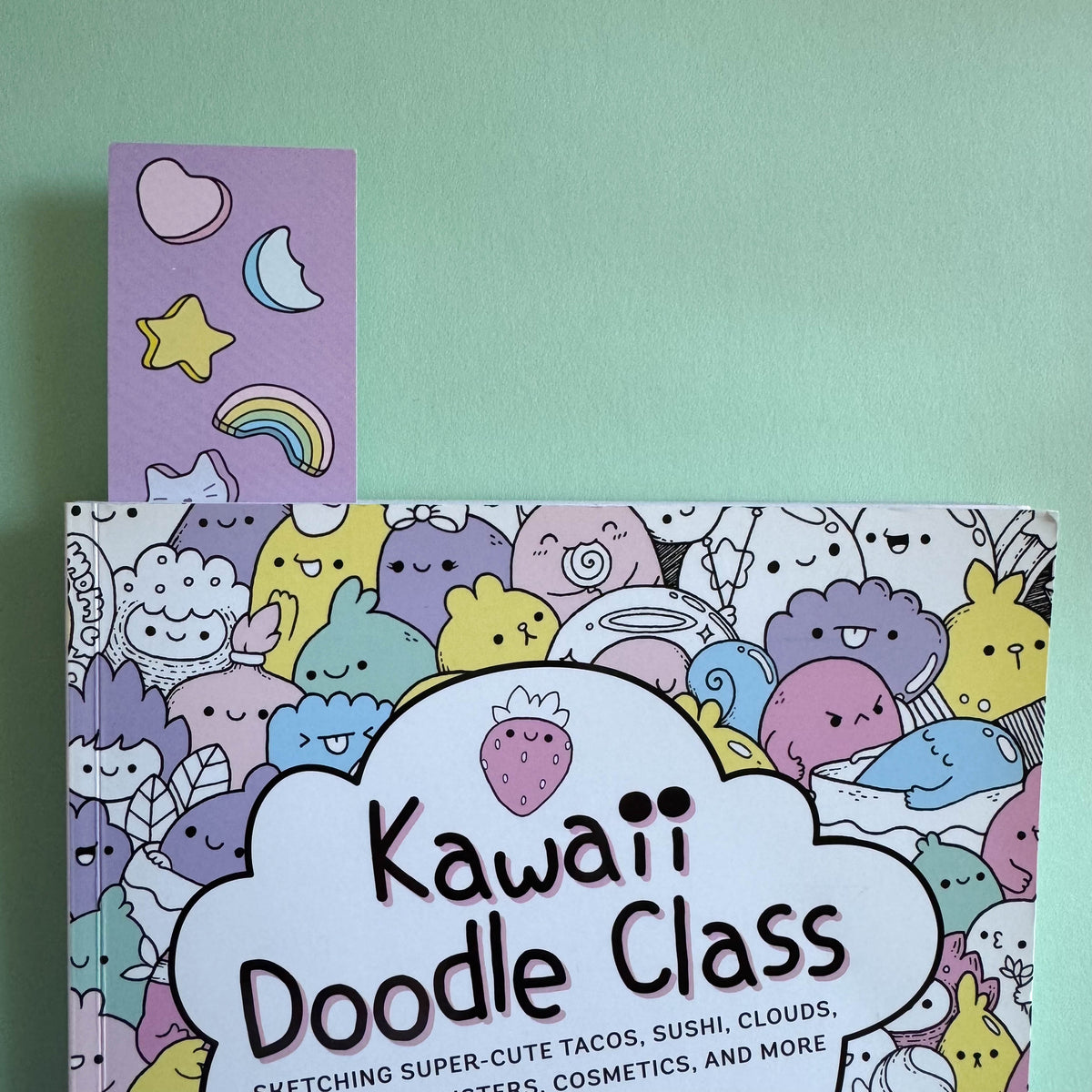 Marshmallow bookmark in a Kawaii Doodle Book