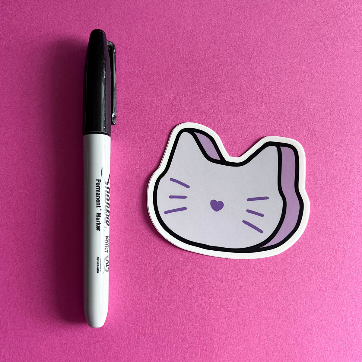 Marshmallow Cat Sticker