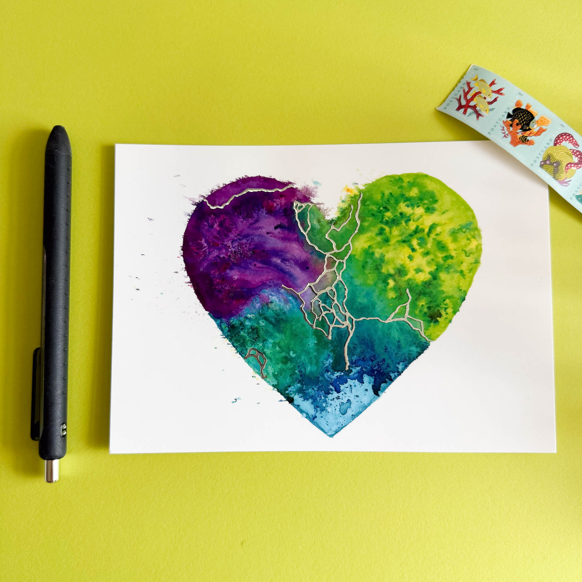 Bougie Foil Postcard