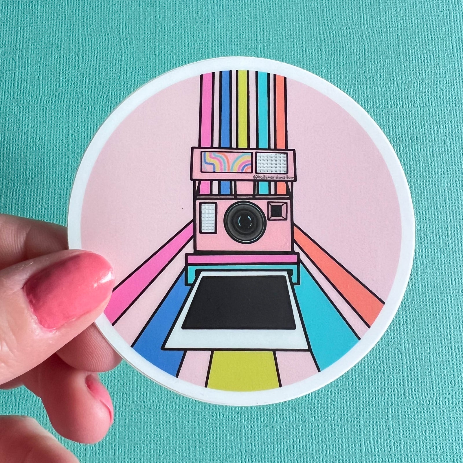 Retro Photo Rainbow Sticker