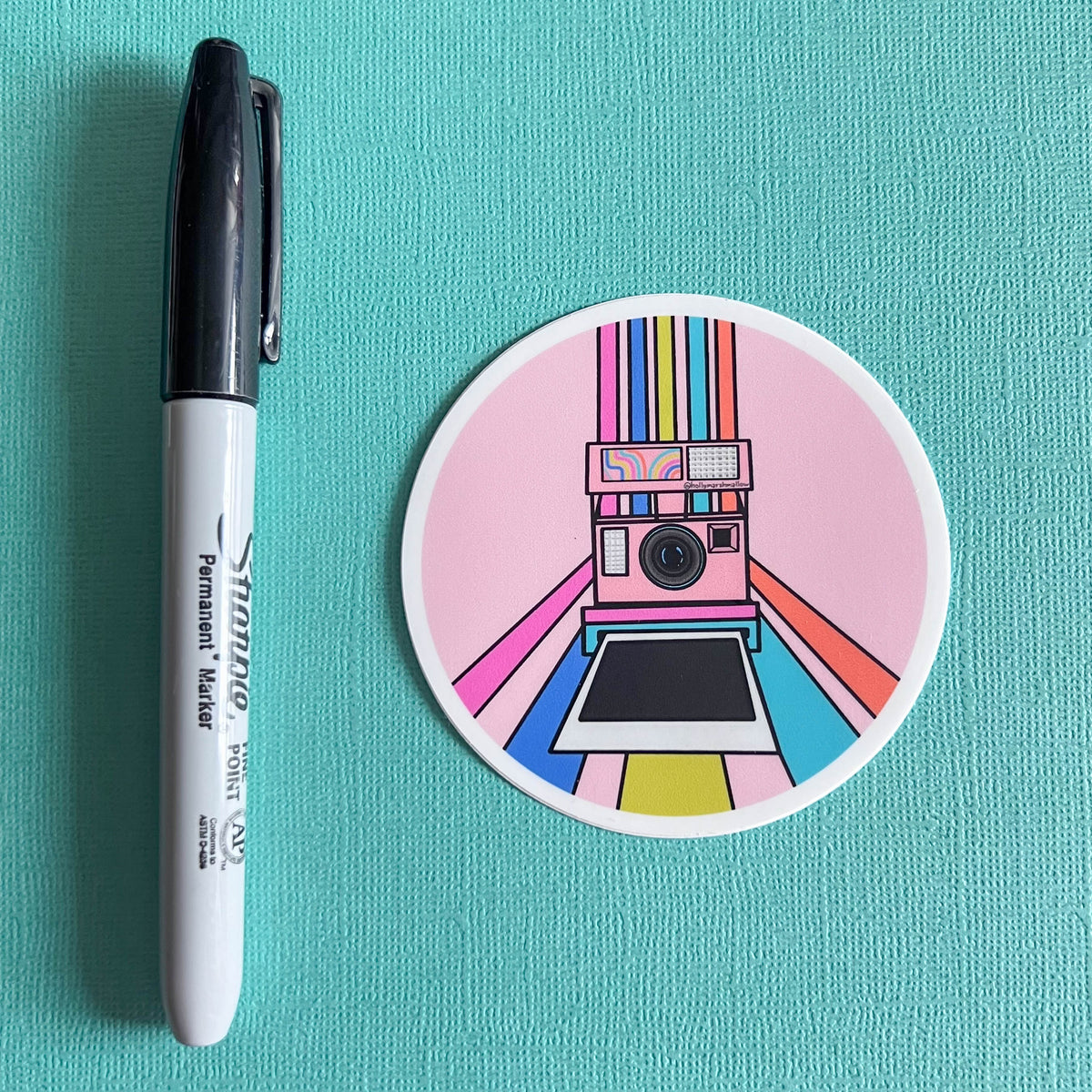 Retro Photo Rainbow Sticker