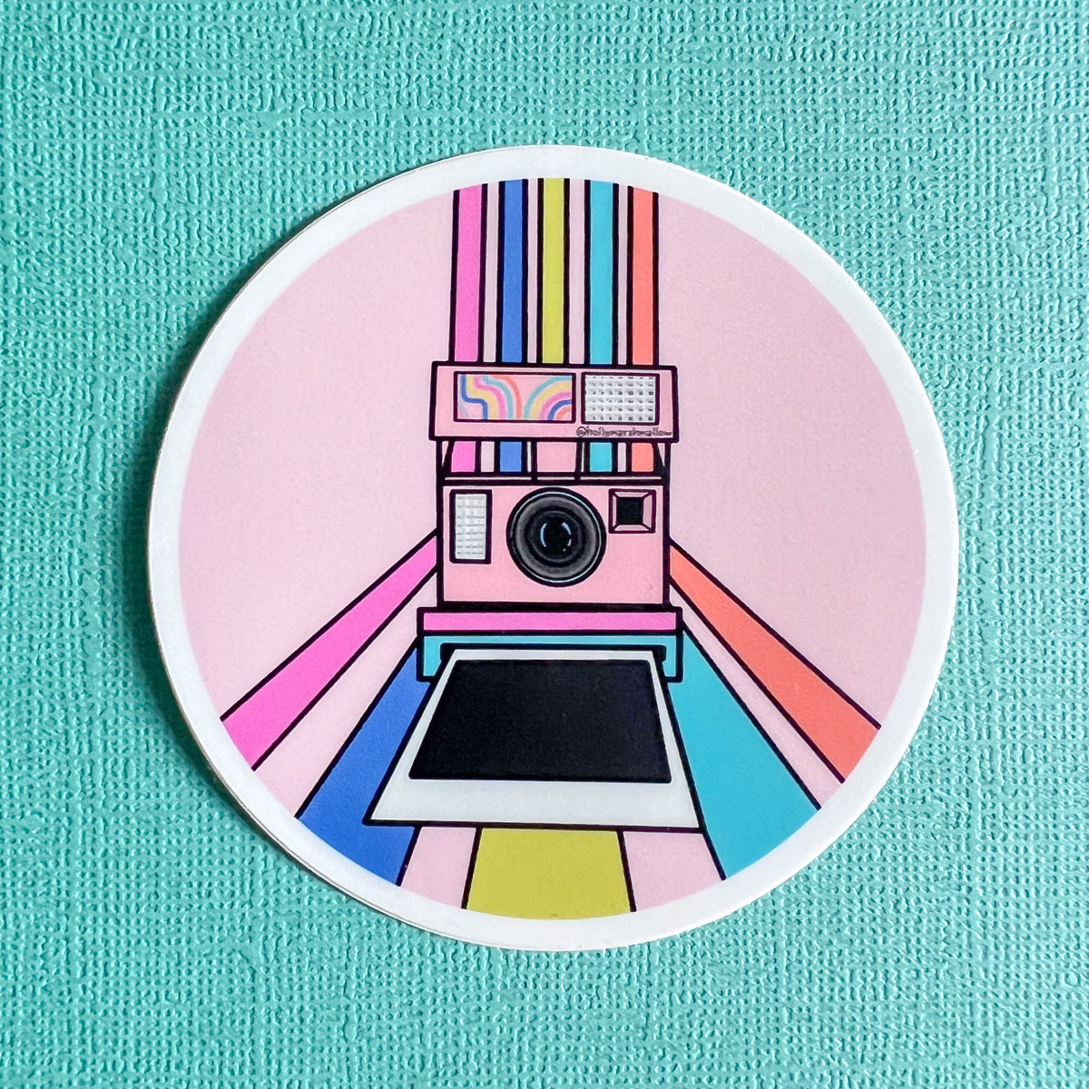 Retro Photo Rainbow Sticker
