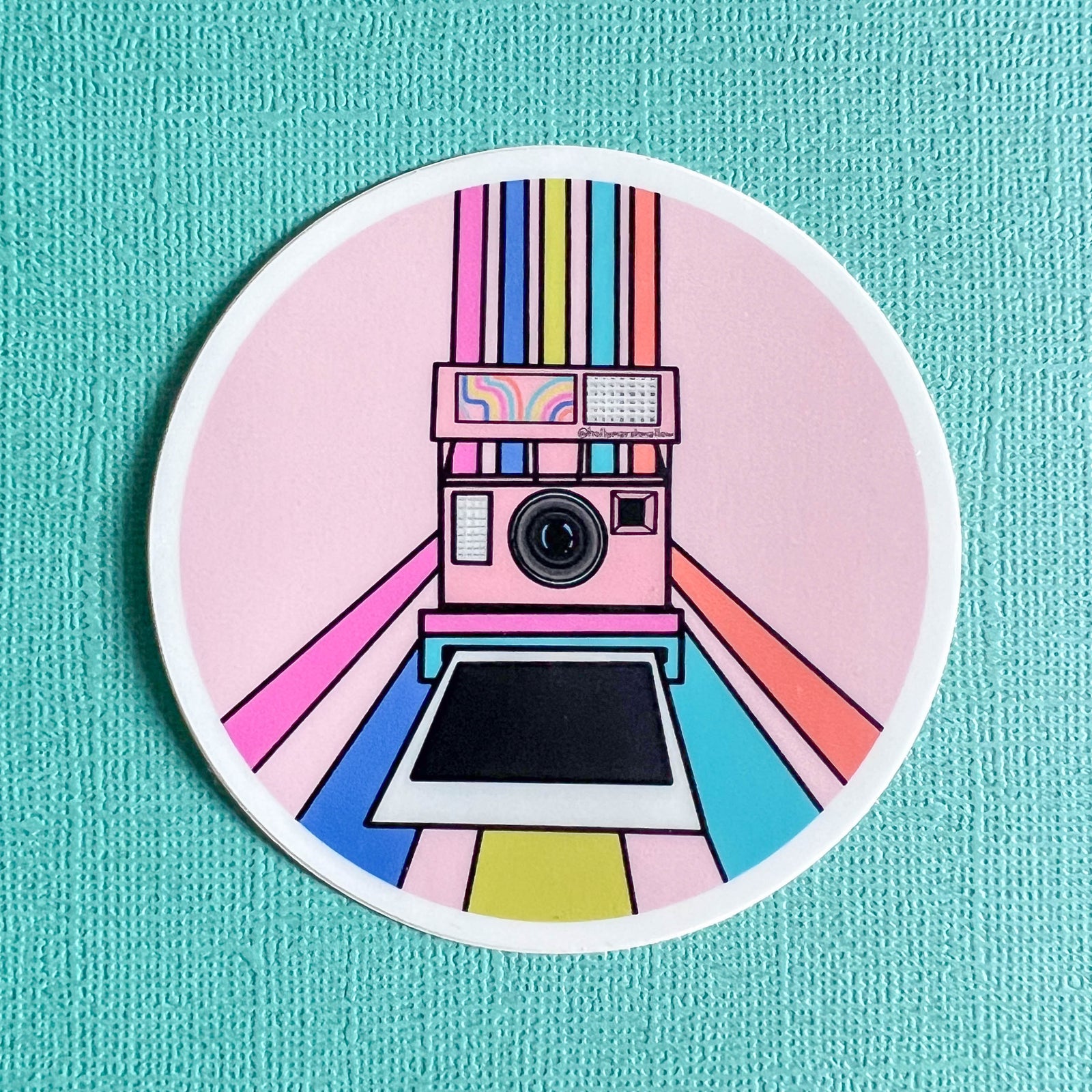 Retro Photo Rainbow Sticker