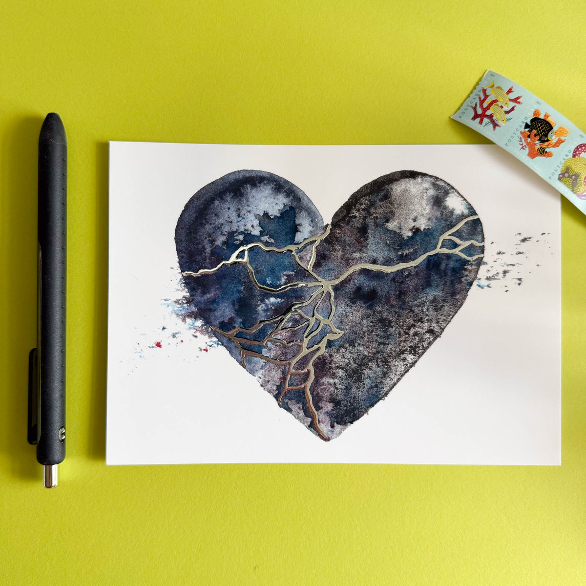 Bougie Foil Postcard