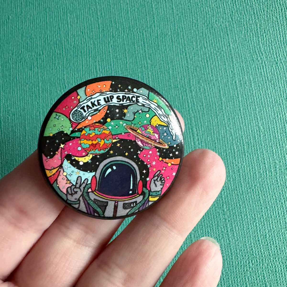 Take Up Space Button