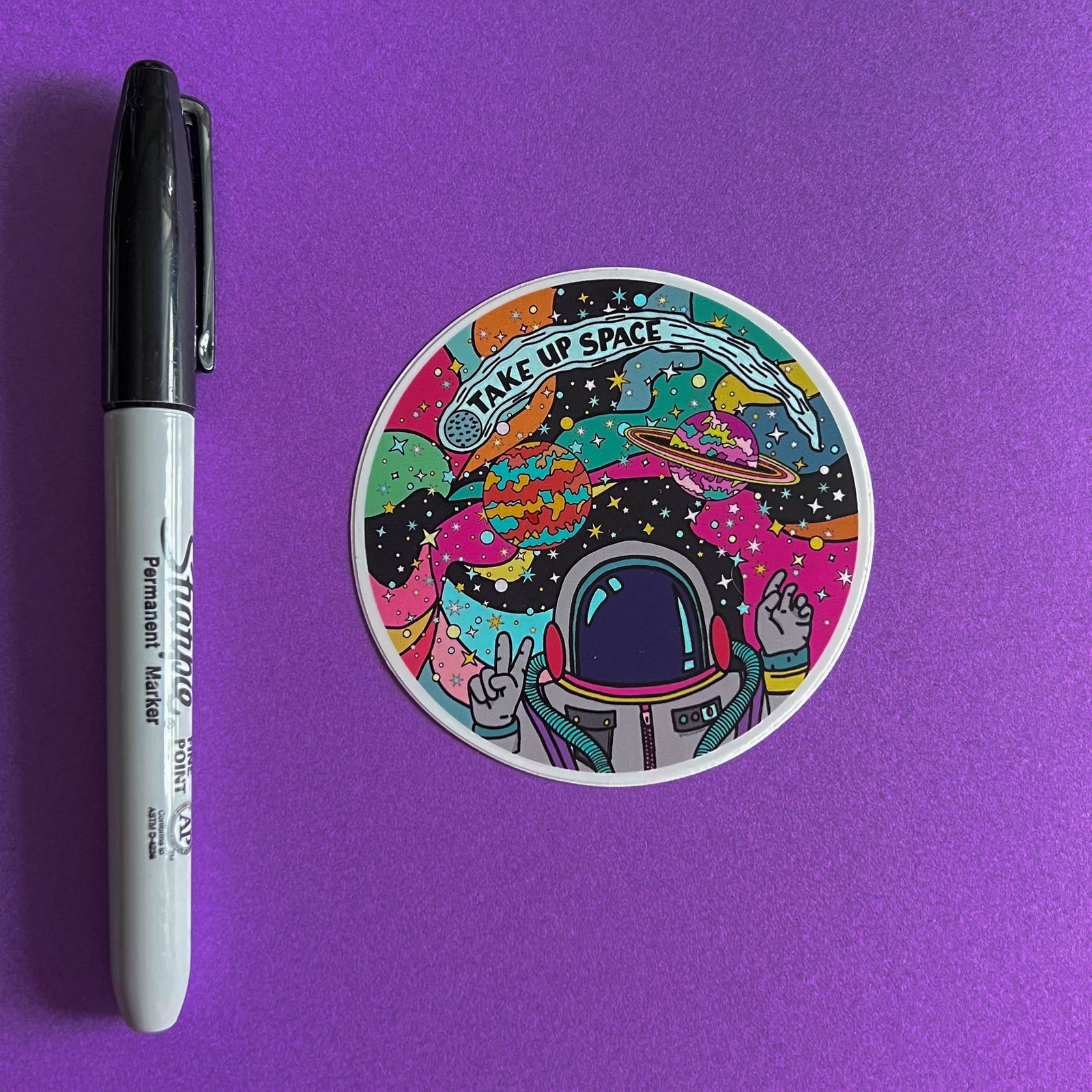 Take Up Space Sticker