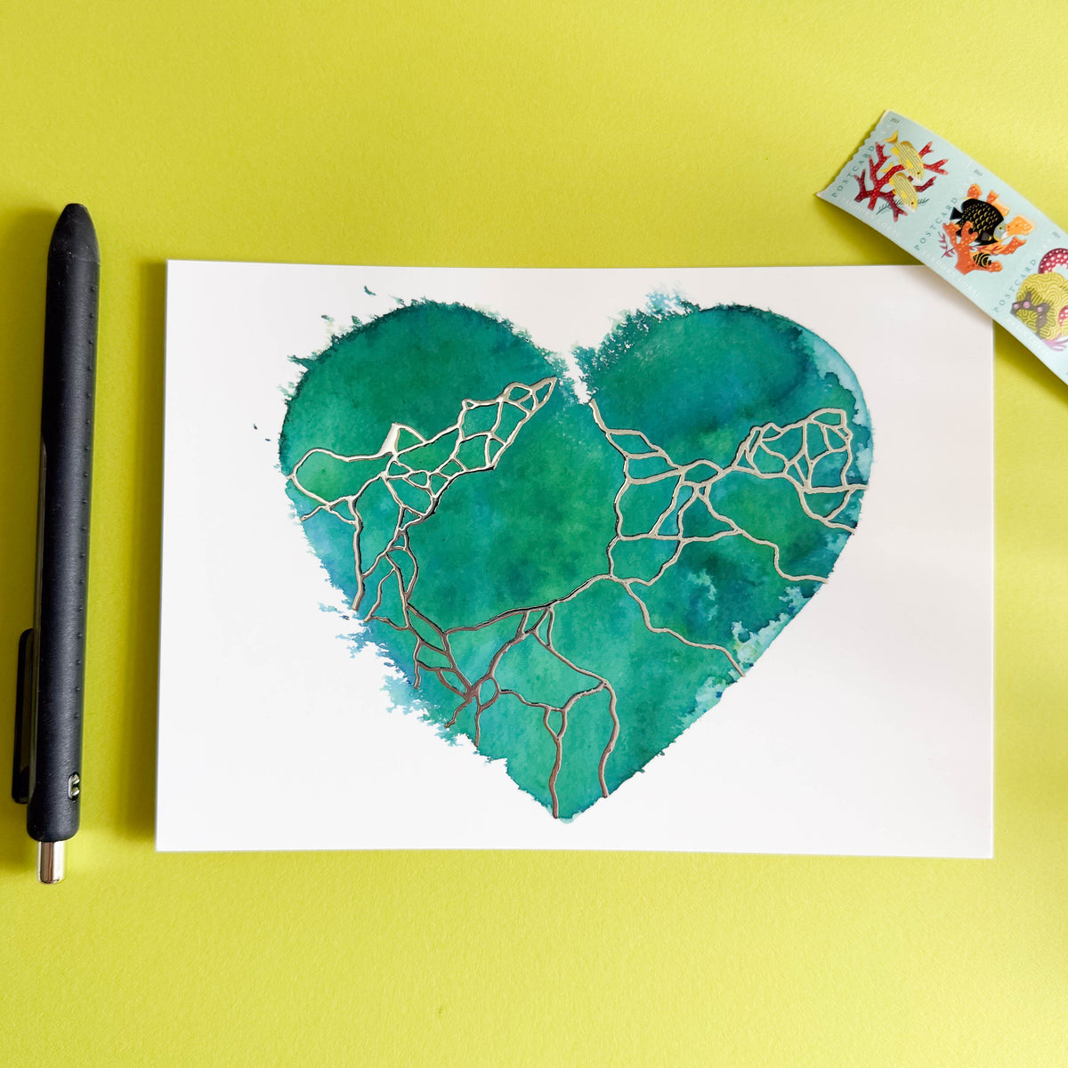 Bougie Foil Postcard