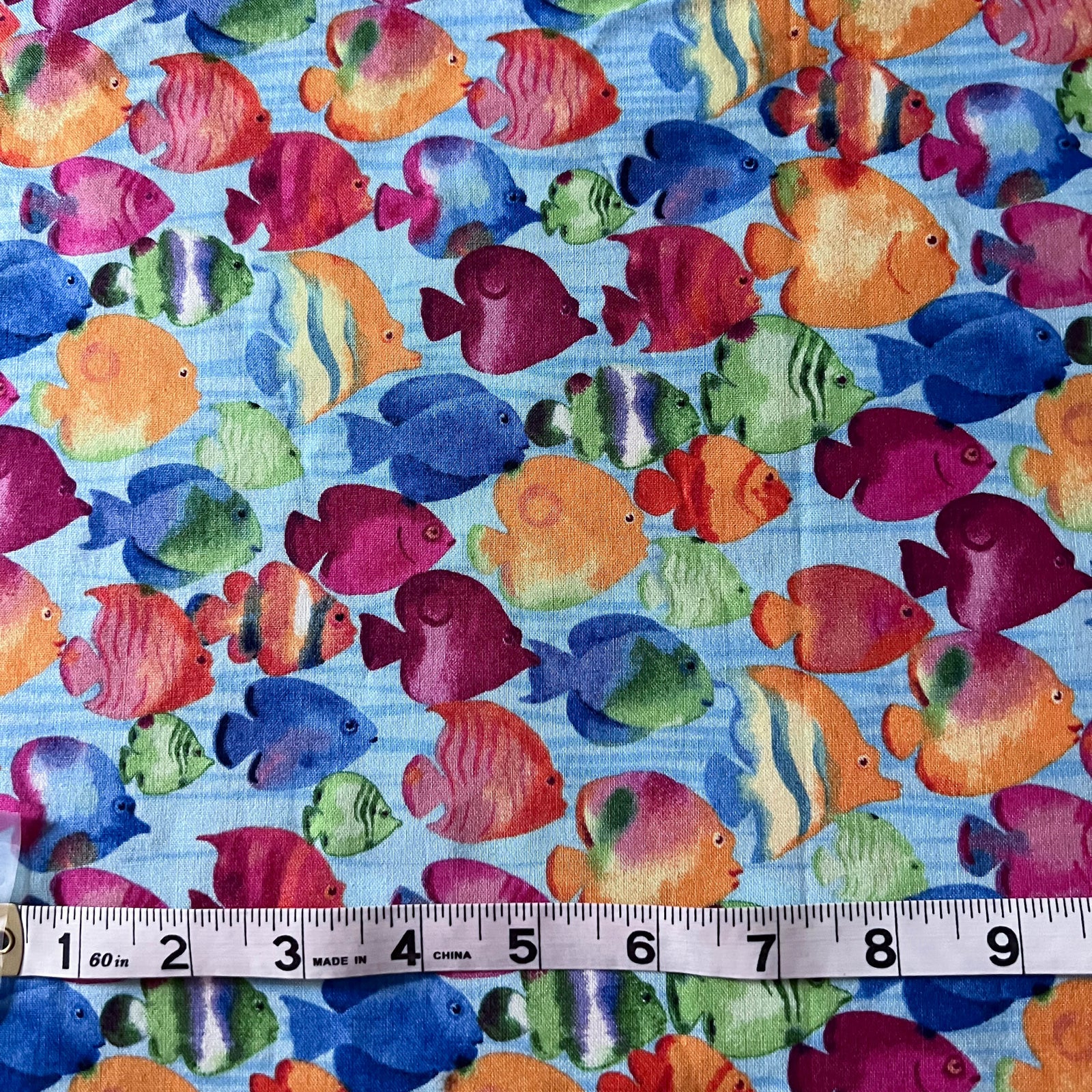 Tropical Fish Fabric by Paul Brent - Out of Print - 1 Yard