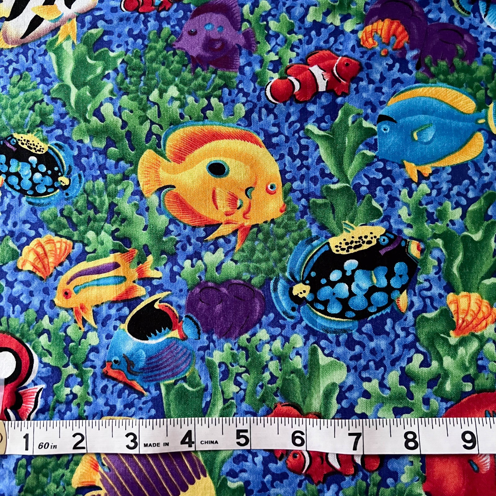 Tropical Reef Fish Fabric by Paul Brent - Out of Print - 1 Yard