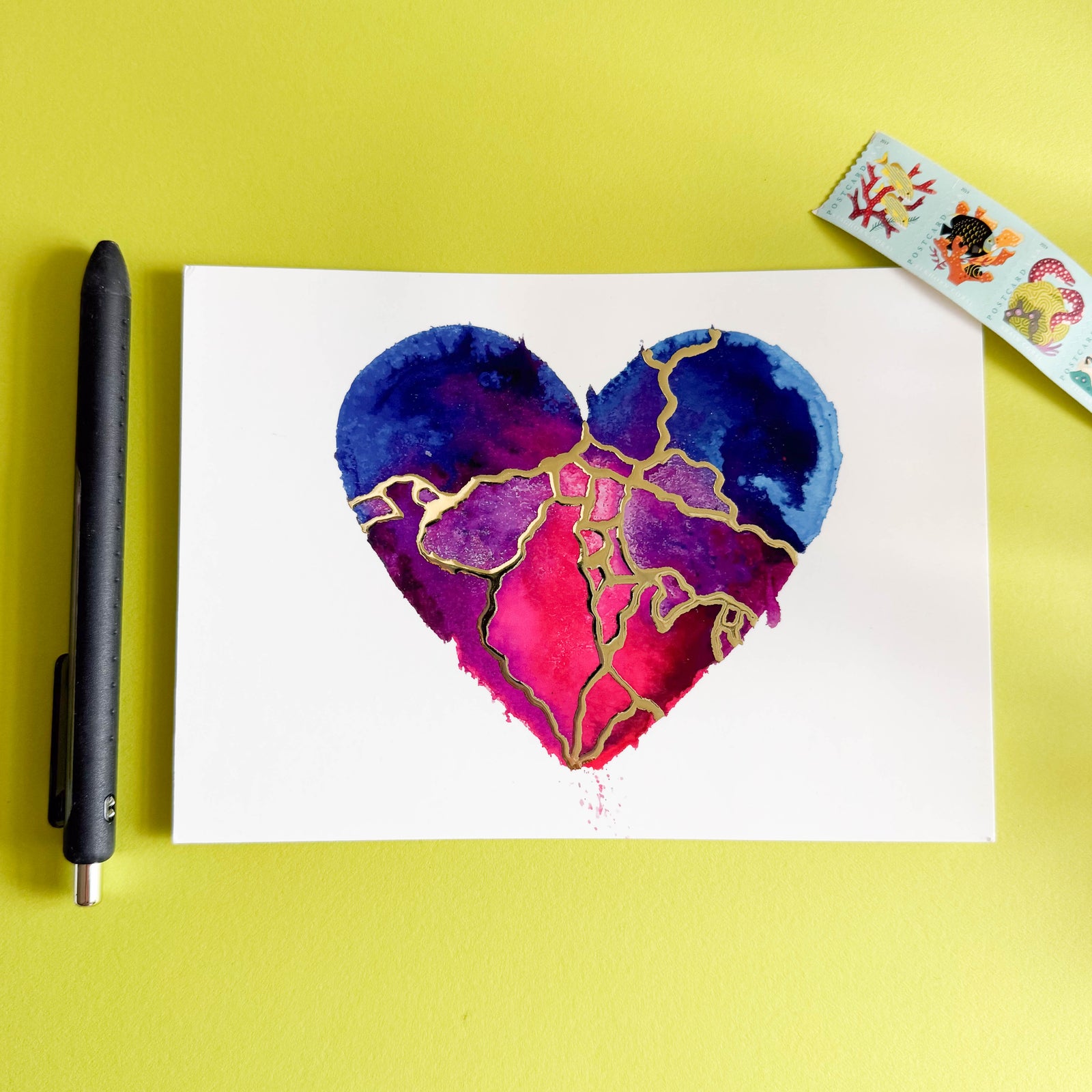 Bougie Foil Postcard