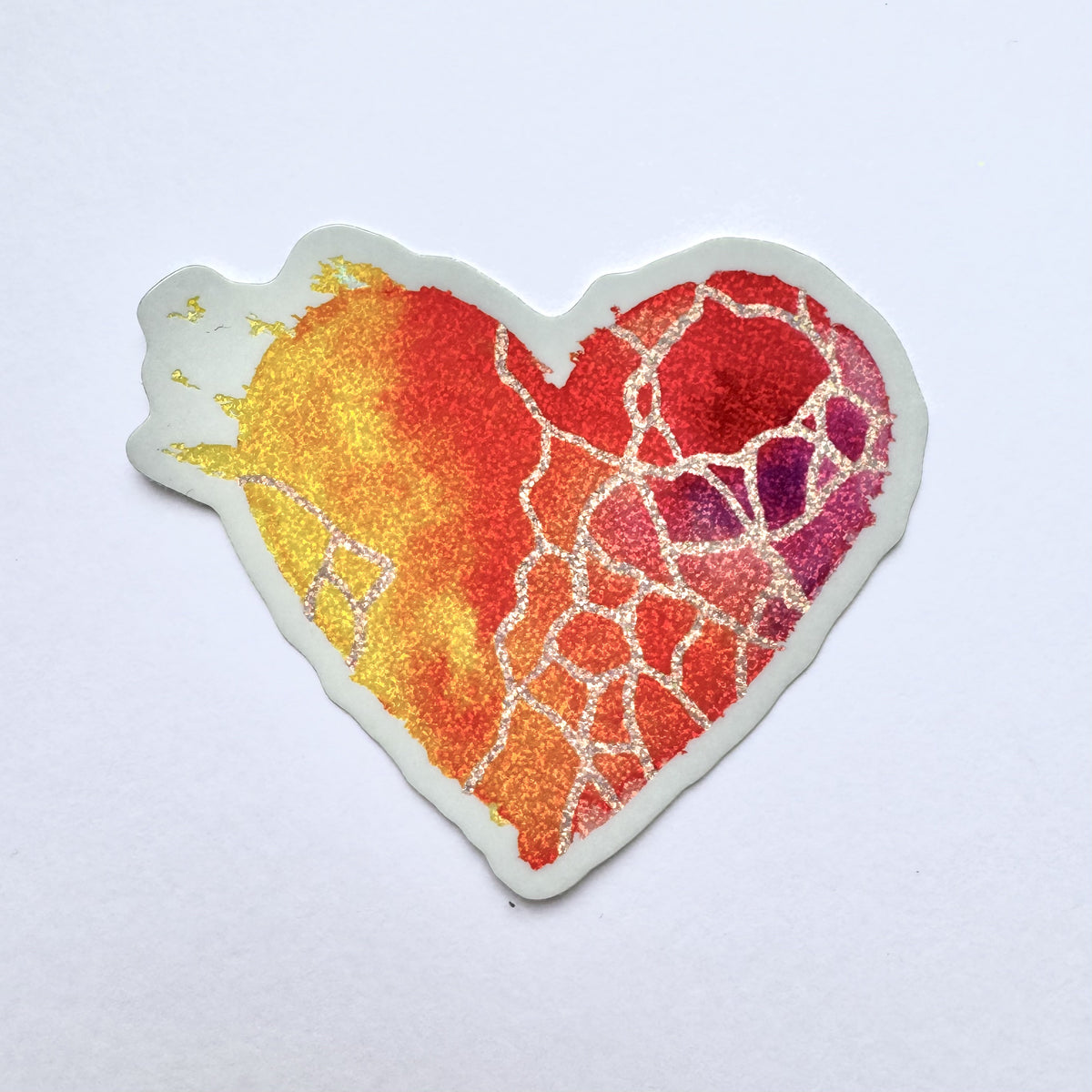 Glitter Heart Sticker - Up All Night