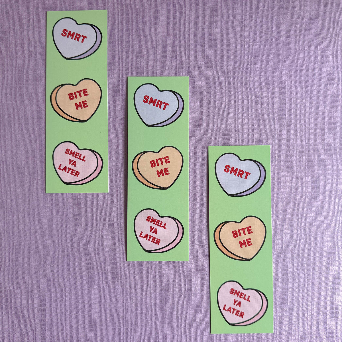 Snarky Hearts Bookmark 3-Pack