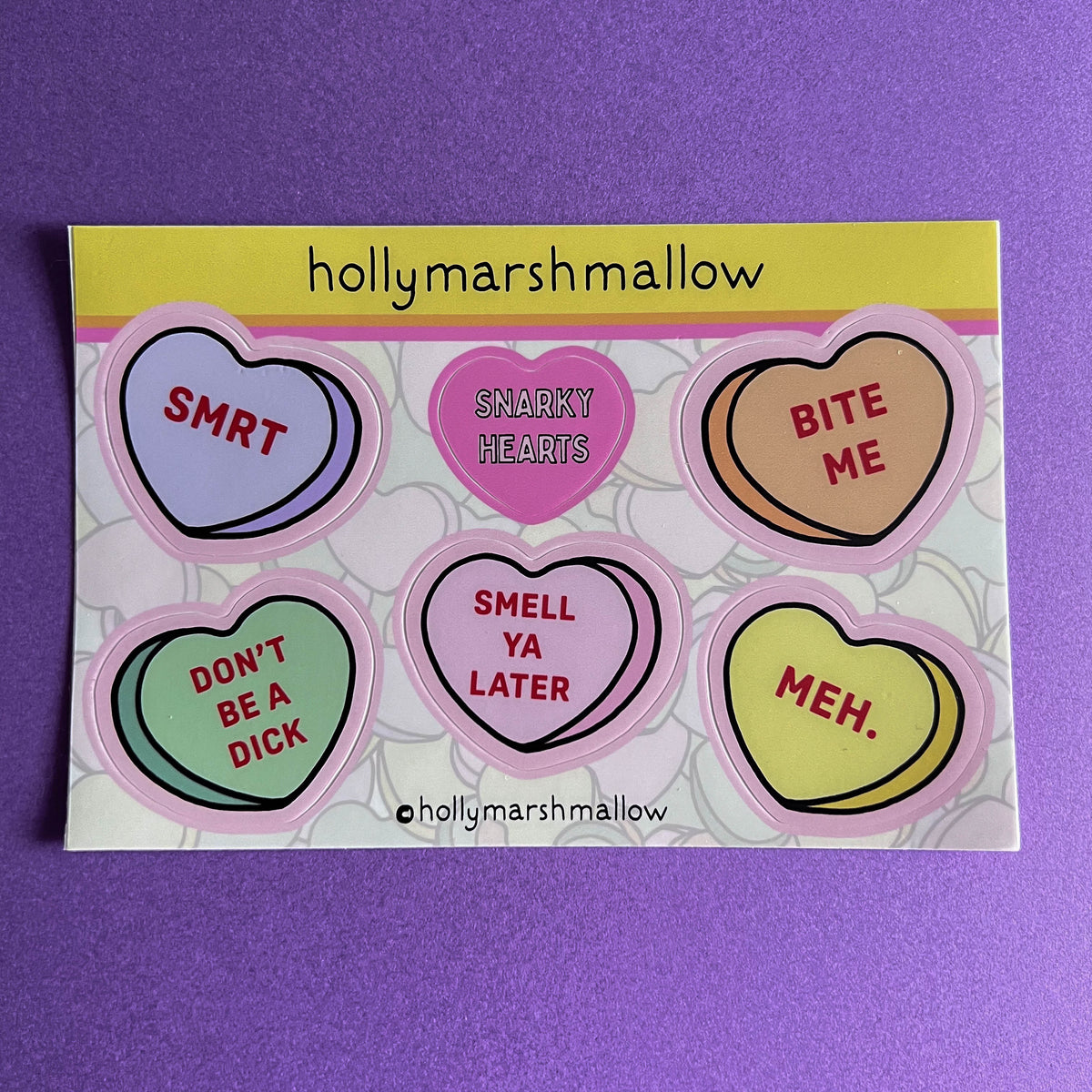 Snarky Hearts Sticker Sheet