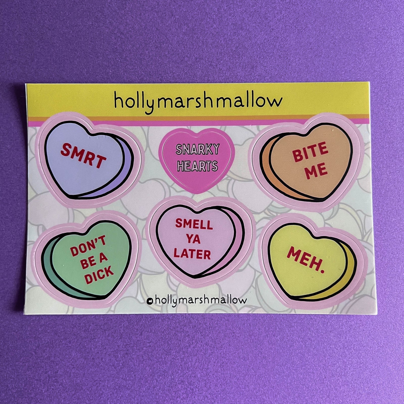 Snarky Hearts Sticker Sheet