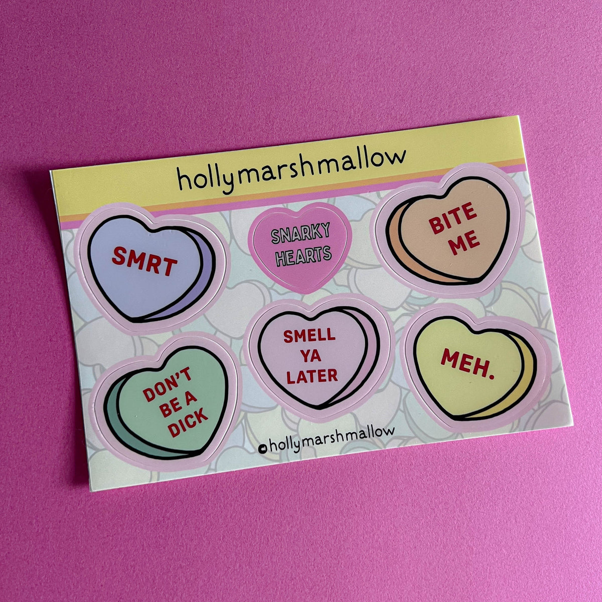 Snarky Hearts Sticker Sheet