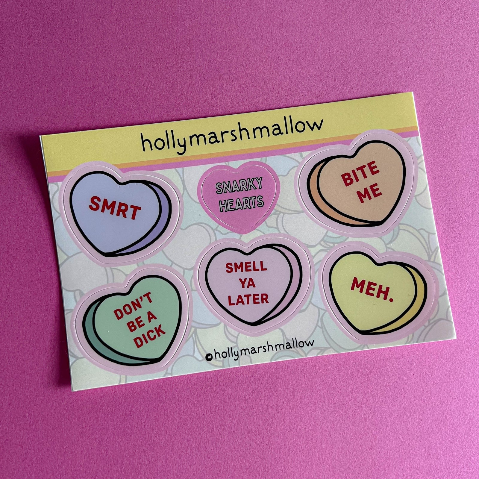 Snarky Hearts Sticker Sheet