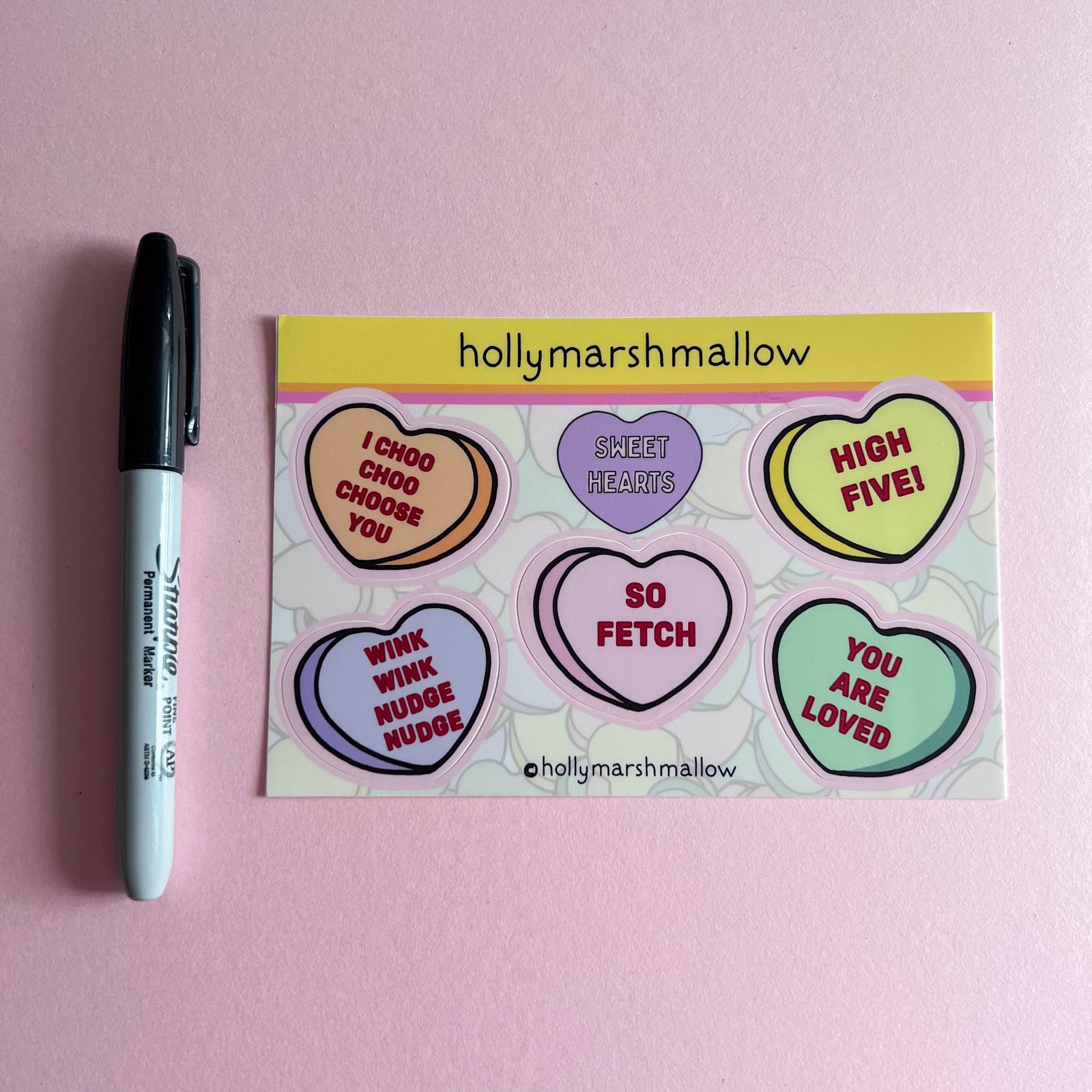 Sweet Hearts Sticker Sheet