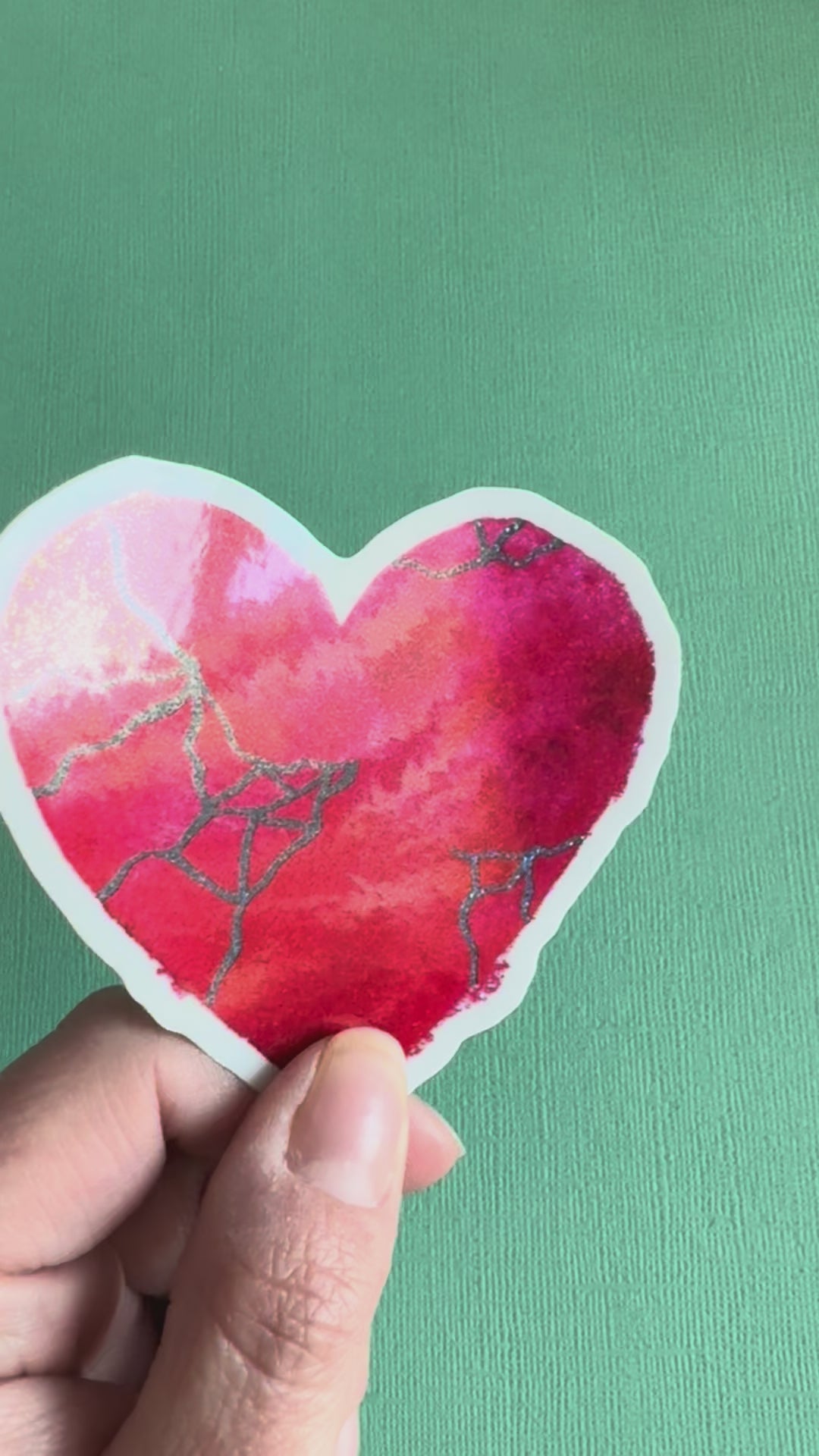 Glitter Heart Sticker - Heart Wants What It Wants