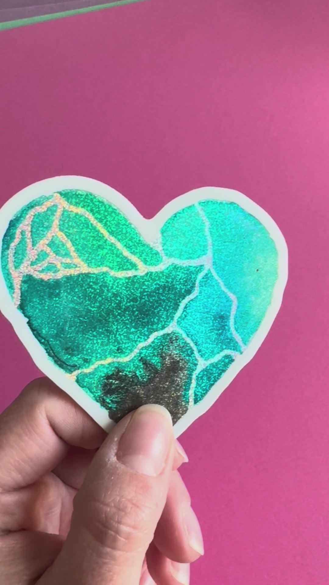 Glitter Heart Sticker - Good Days