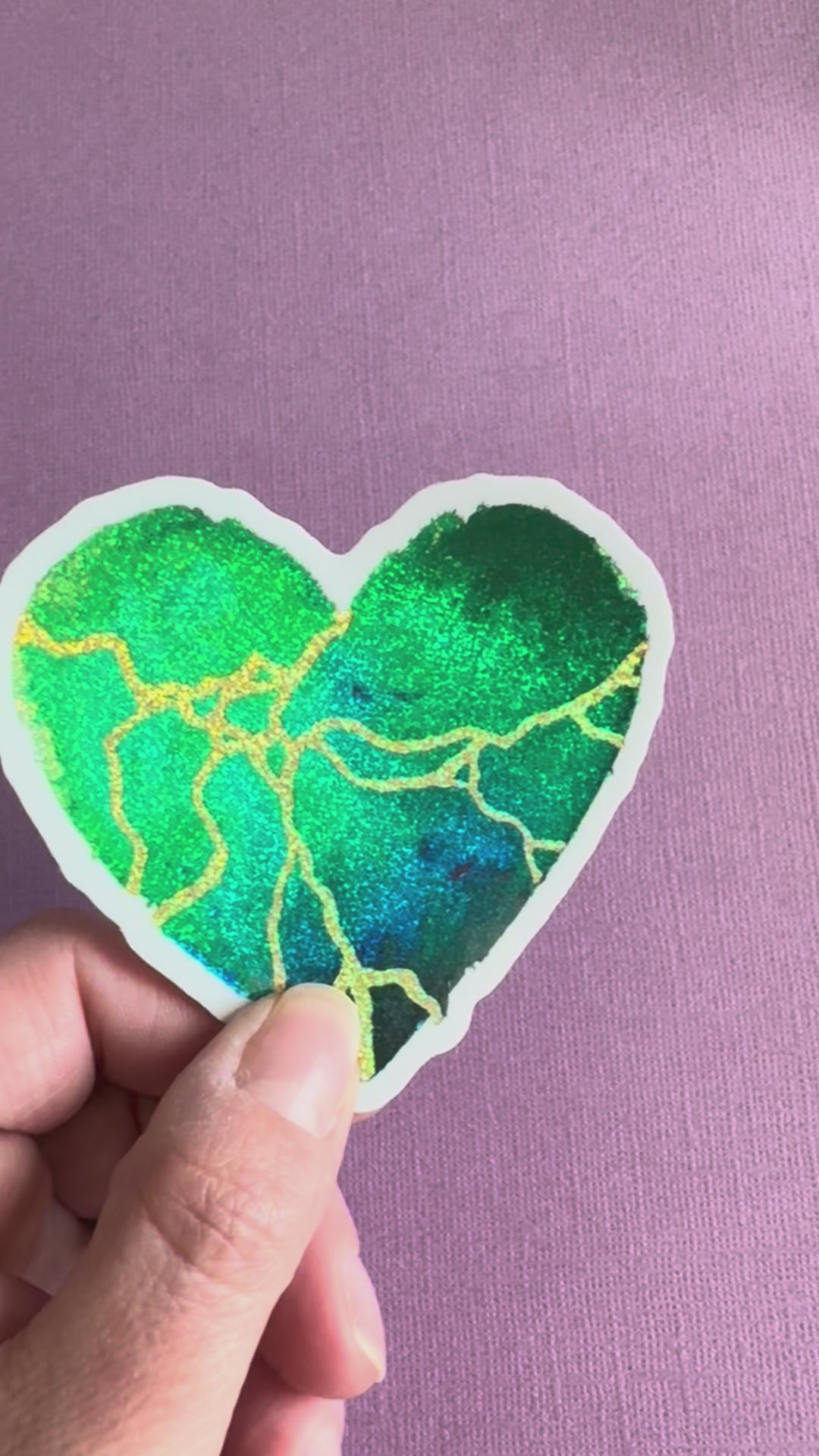 Glitter Heart Sticker - For That Beautiful Feeling