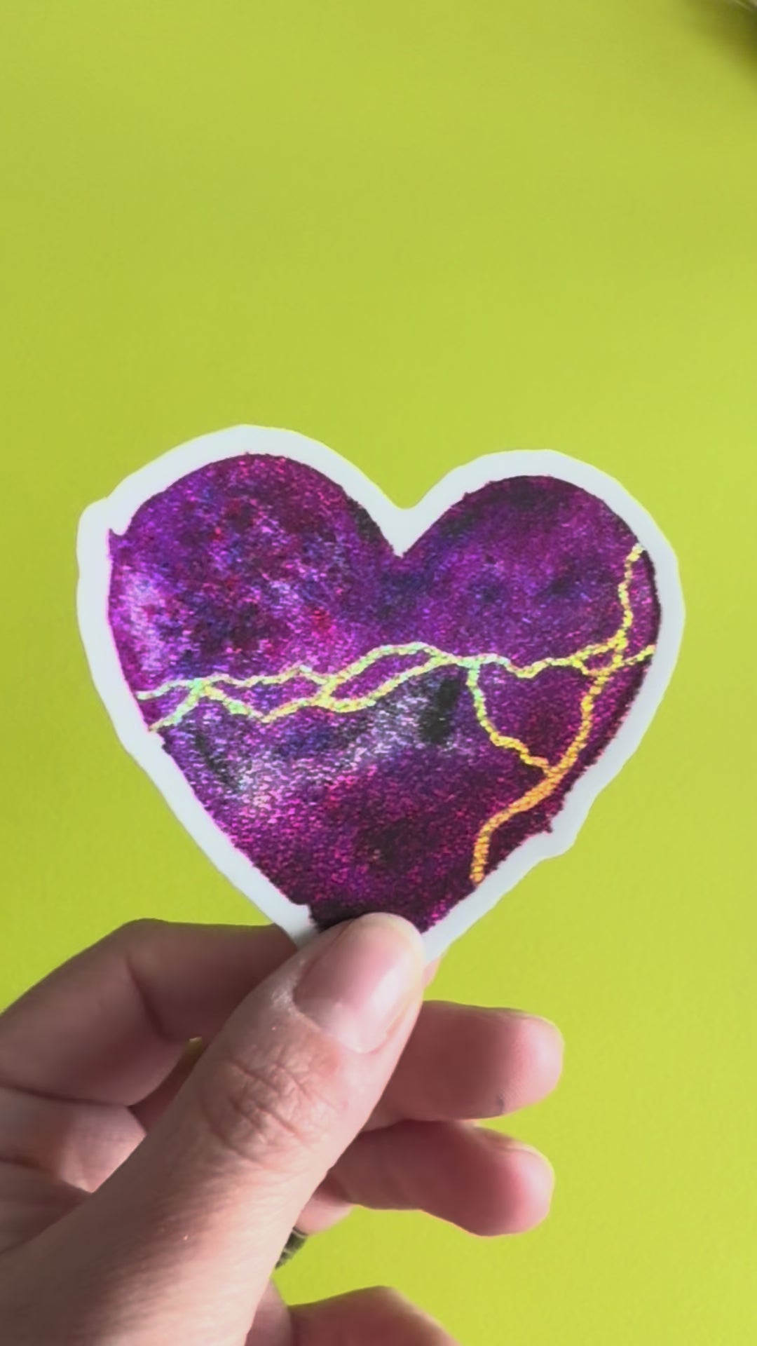 Glitter Heart Sticker - Love Is All We Share