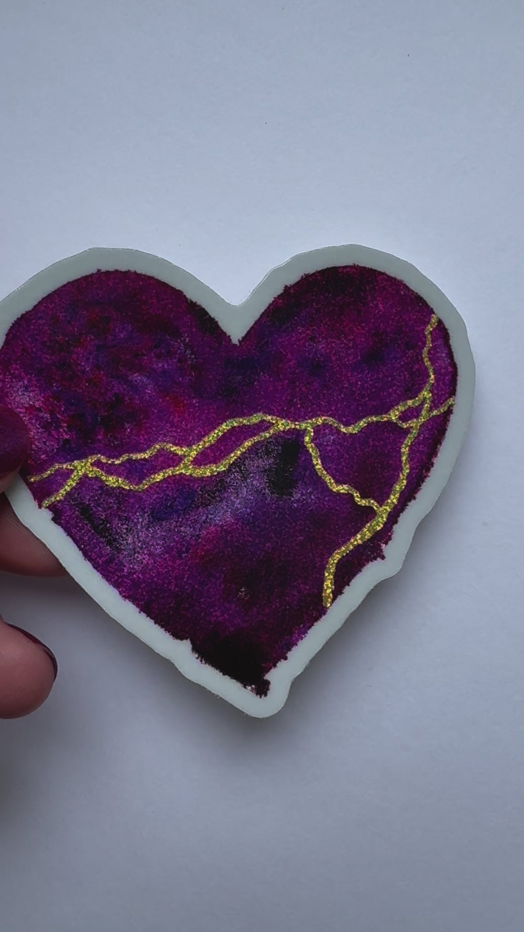 Glitter Heart Sticker - Love Is All We Share @ Brut