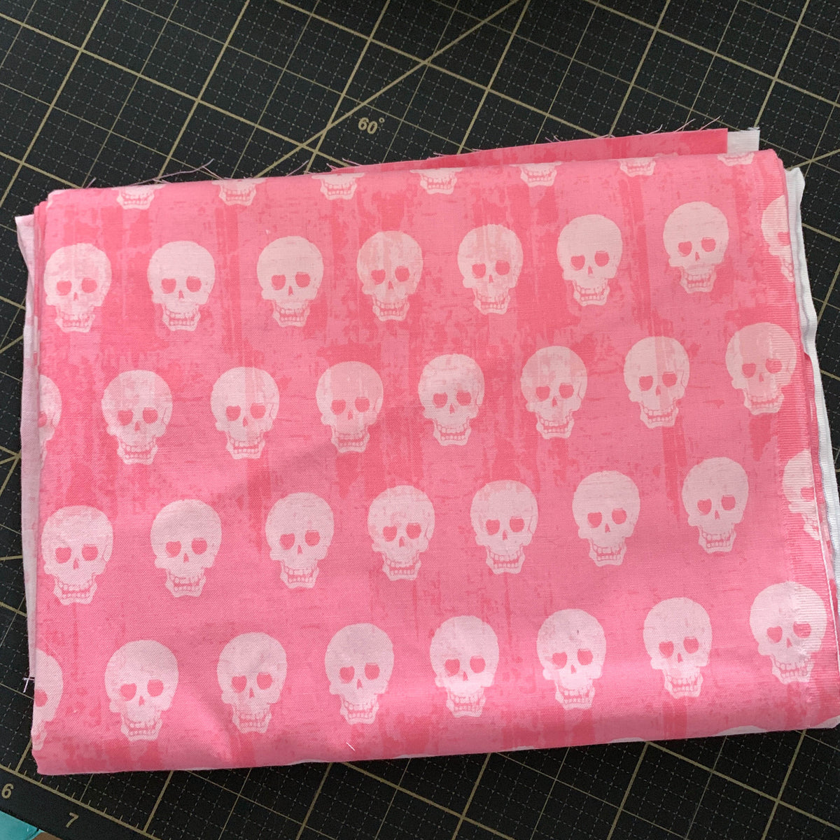 Geekly Chic Pink Skulls - Fabric by the Yard - Out of Print