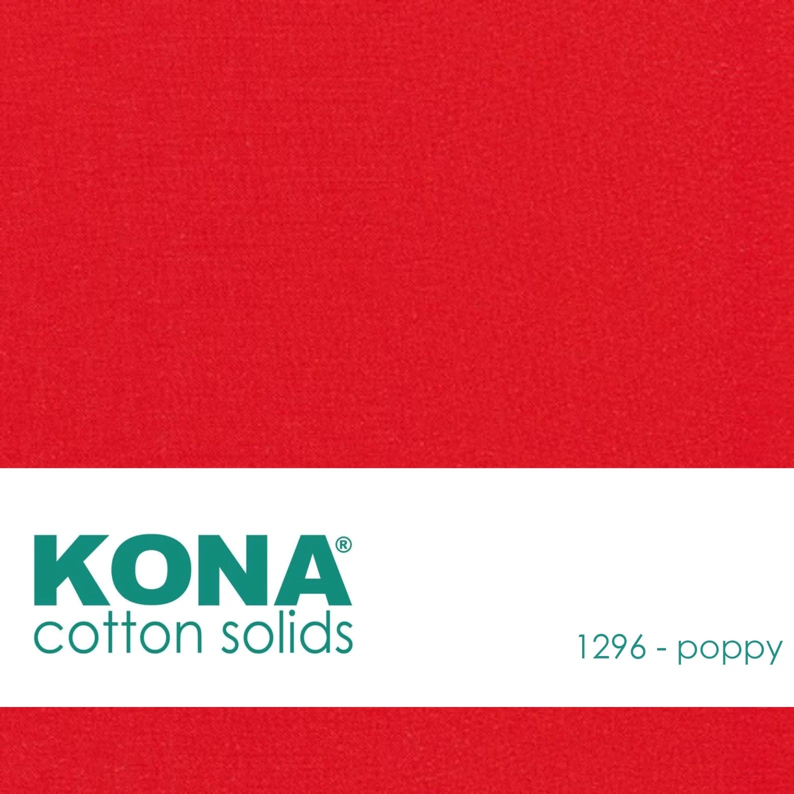 Kona Cotton Solid Fabric in Poppy