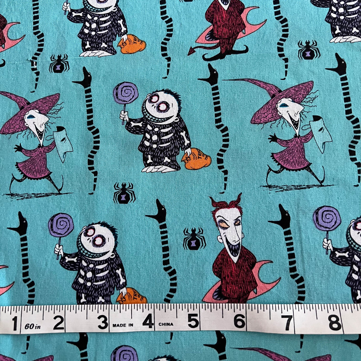Nightmare Before Christmas Intertwined Snakes Fabric - Out of Print - 1 Yard
