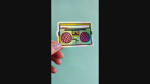 Holographic Boom Box Sticker