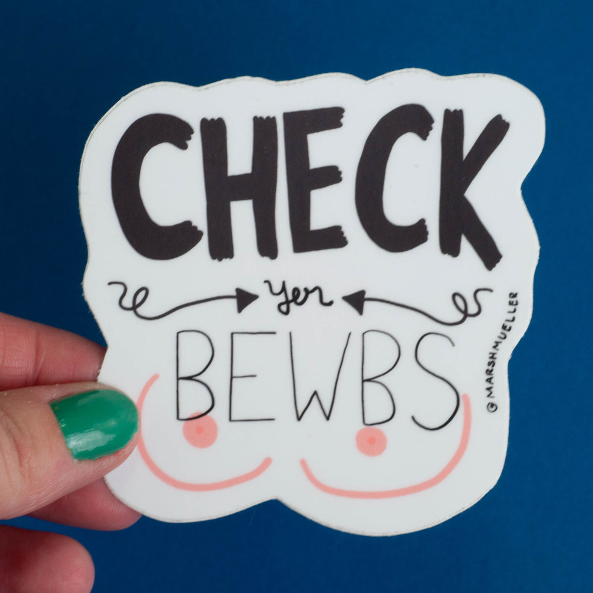 Check Yer Bewbs Sticker